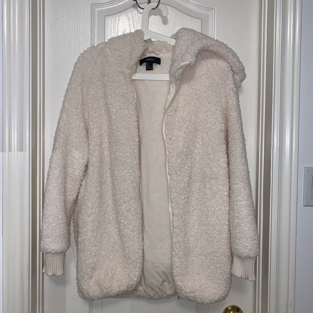 Forever 21 Sherpa white / cream Jacket